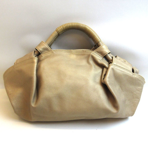 Loewe Nappa Aire Handbag Metallic Gold Color Anagram Women's Leather - Picture 2 of 6